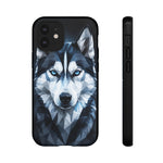 Siberian Husky Geometric Diamond Art Tough Phone Case