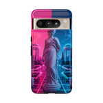Neon Vaporwave Statue Tough Case | Retro Greek Sculpture Phone Cover
