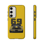 1969 Camaro Z28 Yellow Front View Muscle Car Tough Phone Case