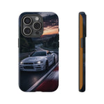 Skyline GT-R R34 White Nurburgring Speed Art Tough Phone Case