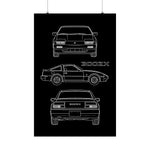 300ZX Z31 Poster Wall Art Print JDM Sports Car Blueprint Garage Decor