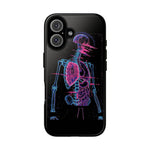 Neon Anatomical Skeleton Phone Case | Internal Displacement Art
