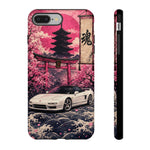 Pearl White NSX Phone Case, Cherry Blossom Torii Art Tough Cover