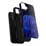 Neon Blue Tiger phone case | tough protective cover