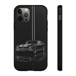 Nova SS Phone Case, Black 68 Muscle Car Silver Stripe Studio Cover