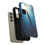 Barracuda Silhouette Phone Case, Sunlit Marine Art Tough Cover