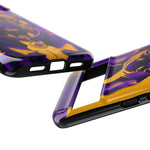 French Bulldog Pop-Art Portrait Tough Phone Case - Purple Gold