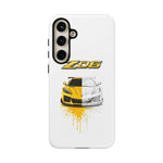Z06 Corvette Phone Case, Yellow Sketch Reveal Chrome Cover