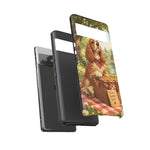 Cocker Spaniel Picnic Scene phone case | vintage dog art