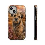 Border Terrier Earthy Watercolor Art Tough Phone Case