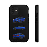 Blue 180SX JDM Sports Car Phone Case Tough Multi View
