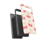 Pink Cherry Pattern Phone Case | Cute Retro Fruit Design