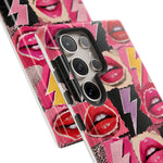 Pop Art Lips and Lightning Bolt Phone Case