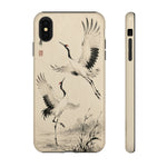Red-Crowned Crane Sumi-e Art Tough Phone Case