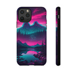 2 Rounds Canada Retina Artwork Vaporwave Phone Case – Landscape Aesthetic
