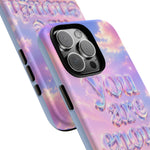 You Are Enough phone case | pastel cloud affirmation protective case