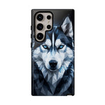 Siberian Husky Geometric Diamond Art Tough Phone Case