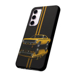 AAR Cuda Phone Case, Yellow 70 Muscle Car Stripe Studio Cover