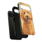 Goldendoodle Fluffy Curls Portrait Art Tough Phone Case