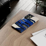 R34 Skyline GT-R Bayside Blue Tough Phone Case for 90s JDM Fans