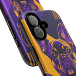 French Bulldog Pop-Art Portrait Tough Phone Case - Purple Gold