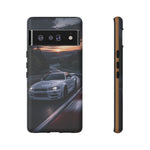 Skyline GT-R R34 White Nurburgring Speed Art Tough Phone Case