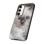 Ragdoll Kitten Phone Case, Blue Eyes Macro Portrait Cover, Gift