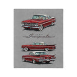 1959 Red Chevy Impala Throw Blanket | Classic Car Velveteen Microfiber