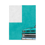 1964 C10 Custom Pickup Blanket | Vintage Teal Truck Microfiber Throw