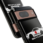 R34 Skyline Japanese Flag Race Car Phone Case | JDM GT-R Tough Cover