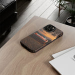 1969 C3 Corvette Phone Case, Orange Dirt Trail Dusk Cover, Gift