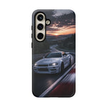 Skyline GT-R R34 White Nurburgring Speed Art Tough Phone Case