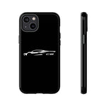 White C8 Phone Case for Chevy Fans, Tough Protective Cover