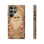 Persian Cat Floral Art Nouveau Tough Phone Case