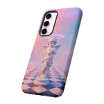 Praying Cherub Statue halo Vaporwave Aesthetic phone case
