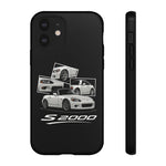 White S2000 Roadster Collage JDM Tough Phone Case Cover Gift