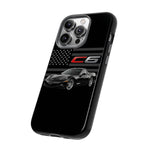 Black C6 Phone Case American Sports Car Tough Cover Gift