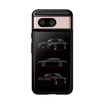 Black GNX Phone Case, Three-View Muscle Car Vector Tough Cover