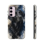 Black Lab Watercolor Art Tough Phone Case - Dog Portrait