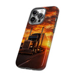 Classic Semi Truck Sunset Highway Phone Case Tough Case