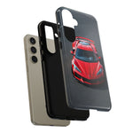Red C8 Z06 Track Wing Tough Phone Case Cover Gift Art