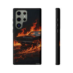 Black Charger Classic Muscle Flames Tough Phone Case Cover Gift