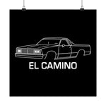 Chevy El Camino Poster Classic Muscle Car Line Art Wall Print Vintage Garage