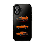 1970 Challenger Phone Case Orange, Three-View Vector Tough Cover