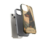 Doberman Art Deco 'La Dolce Vita' Phone Case | Vintage Dog Design