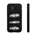 White S14 Silvia JDM Sports Car Phone Case Tough Multi View