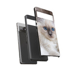 Ragdoll Kitten Phone Case, Blue Eyes Macro Portrait Cover, Gift