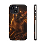 Burmese Golden Sable Portrait Art Tough Phone Case