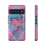 Neon Cyber Geisha phone case | Tough Case