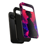 Neon Geisha Silhouette Phone Case | Tough Cover